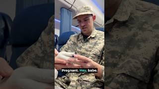 Soldier finds out pregnancy news on his flight home ❤️ [upl. by Aisereht]