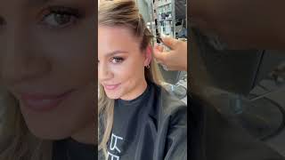 Facelift using your hair facelift makeup makeuphacks beautyhacks [upl. by Atimed]