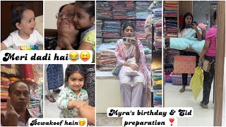 vlog zoraaj or myra ki hui ladai dadi kiski hai😂🤦🏻‍♀️ Myra ki birthday dress final👗 [upl. by Sikorski656]