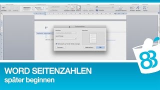 Word Seitenzahlen später beginnen  Anleitung für Word 2011 Mac [upl. by Ekim]