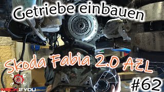 🛠️62 Getriebe einbauen beim Skoda Fabia 20 Teil 3  Getriebeöl wechseln  Antriebswellen montieren [upl. by Aroz865]