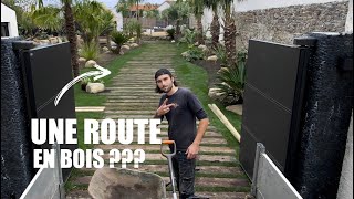 JAI CONSTRUIS UNE ROUTE AVEC DES TRAVERSES DE CHEMIN DE FER  Ep10 quotLAGONquot [upl. by Eselahc]