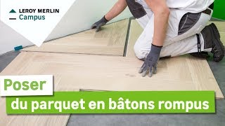 Comment poser un parquet en bâtons rompus  Leroy Merlin [upl. by Roel]