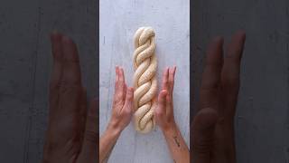 A stunning challah twist  Four strands 180g each 50cm length challah baking breadrecipe [upl. by Ahter214]