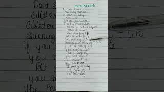 levitating song lyrics on page [upl. by Alie]