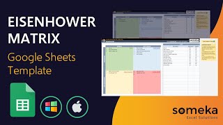 Eisenhower Matrix Google Sheets Template  Priority Matrix Spreadsheet [upl. by Clayson]