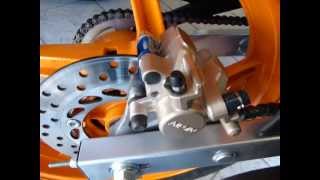 Rear brake caliper removal 201114 Honda CBR125R [upl. by Niuqauj]