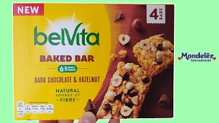 Belvita Breakfast Dark Chocolate amp Hazelnut Baked Bar Review Mondelez Consumer Goods [upl. by Ketchan]