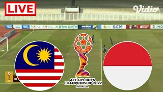 Indonesia vs Malaysia u19 Live Football  Semifinal Asia AFF U19 youth championship 2024 gameplay [upl. by Tallbott]