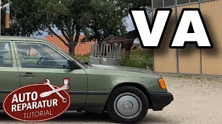 W124 Projekt  Stoßdämpfer Federn Querlenker wechseln  TIEFERLEGUNG  Vorderachse  DIY Tutorial [upl. by Noxid]