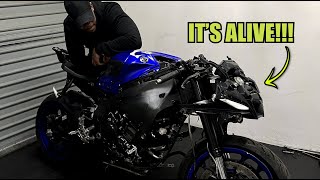 2023 Yamaha R1 Wrecked Bike Rebuild  Part 4 [upl. by Hobard970]