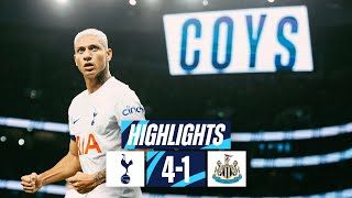 TOTTENHAM HOTSPUR 41 NEWCASTLE UNITED  PREMIER LEAGUE HIGHLIGHTS  RICHARLISON AT THE DOUBLE [upl. by Amalie]