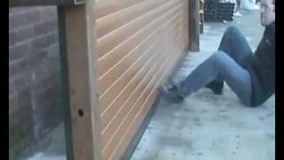 Roller Garage Door Security  SWS Seceuroglide Excel Kick Attack Demonstration [upl. by Mara]