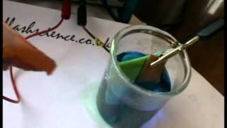 Solution Electrolysis Copper II Sulfate using copper electrodes [upl. by Ihculo]