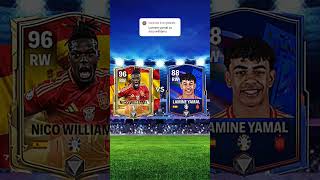 🇪🇦Nico Williams vs Lamine yamal🇪🇦  fcmobile fifamobile fifa football vs viralshorts [upl. by Nnahgaem]