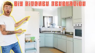 DIY MODERN KITCHEN RENOVATION on a BUDGET [upl. by Armil]