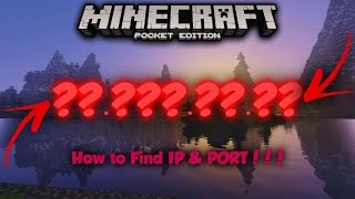 How To Find IP amp PORT To You MCPE Server  Minecraft PE Pocket Edition [upl. by Asirehc]