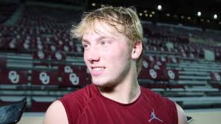 Oklahoma WR Jacob Jordan post practice Ole Miss Week  10222024 [upl. by Alakcim]