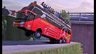 Accident in extreme and dangerous road in the world  Euro Truck Simulator 2 [upl. by Vladamir]