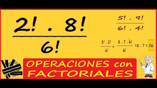 OPERACIONES con FACTORIALES EJERCICIOS RESUELTOS paso a paso [upl. by Jeminah]