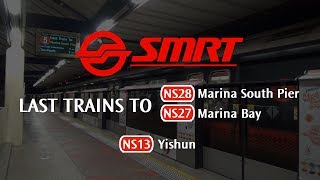 SMRT  Last Trains to Marina South Pier and Marina Bay at Yishun [upl. by Haela]