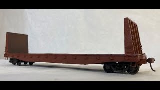 Tyco 53 Bulkhead Flatcar ScratchBash in HO Scale [upl. by Hgielac]