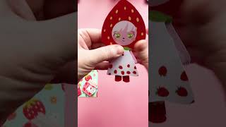 Strawberry Hat Girl amp Her Adorable Kitty  Cozy Paper Craft Tutorial doll craft [upl. by Assilav]