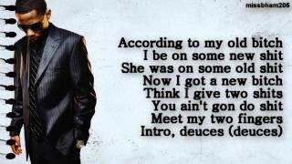 Chris Brown Drake TI Kanye West Fabolous Andre 3000 Deuces Remix lyrics [upl. by Alina]