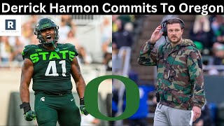 Derrick Harmon Commits To Oregon  Oregon Ducks Transfer Portal News [upl. by Llertak]