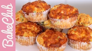 Pizza Muffins  BakeClub [upl. by Ahseiym]