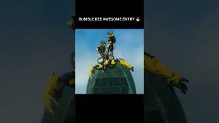 BUMBLE BEE AWESOME ENTRY EVER 🥶transformers bumblebee alien man movies superhero reels [upl. by Horbal]