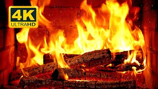 🔥 FIREPLACE Ultra HD 4K Fireplace with Crackling Fire Sounds Fireplace Burning Fire Background [upl. by Dosh]