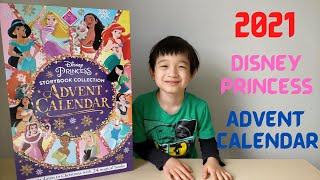 Opening Disney Princess Advent Calendar 2021  24 Mini Storybook Collection Count Down to Christmas [upl. by Aliuqaj]