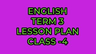 4th ENGLISHTERM 3LESSON PLANSECRET OF SUCCESS I [upl. by Htebizile]