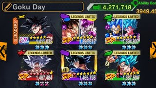 USING AN ALL GOKU TEAM ON GOKU DAY DRAGON BALL LEGENDS [upl. by Bea]