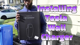 Installing Tesla Wall Wall charger DIY super easy [upl. by Petty]