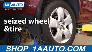 How to Remove a Seized Wheel  Lug Nuts Are Off But Wheel Is Stuck [upl. by Lipson]