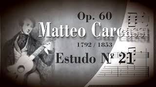 estudo 21 por Matteo Carcassi Op 60 Partituras e Tablatura [upl. by Celeski]