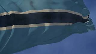 Waving flag and National Anthem of Botswana quotFatshe leno la ronaquot [upl. by Etiuqal48]