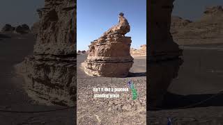 Dunhuang Yadan Scenic Area Peacock Jade Standing [upl. by Ferri46]