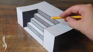 Ultimate Guide on How to Draw 3D Steps  Trick Art For Kids [upl. by Idnat532]