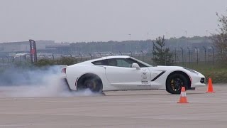 Corvette C7 Stingray Trying to Drift  Burnout [upl. by Notsle]