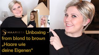 Haarista Perücke  from blond to brown  Haare wie deine Eigenen [upl. by Oigroeg756]