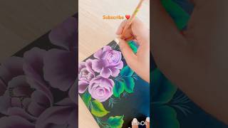 One Stroke Pink Flower Paintingshorts shortsvideo [upl. by Rheinlander]