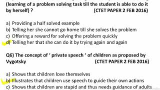 MCQS ON VYGOTSKYS THEORY  CHILD DEVELOPMENT AND PEDAGOGY  CTET TET AND OTHER TEACHING EXAMS [upl. by Colette]