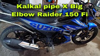 Kalkal pipe X Big Elbow Raider 150 Fi [upl. by Aihseit]