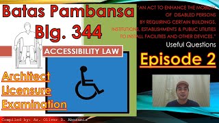 BP344  Accessibility Law  Episode 2  Architect Licensure Examination  ALE Review [upl. by Oinegue]