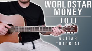 How to Play quotWORLDTAR MONEYquot by Joji on Guitar for Beginners EASY CHORDS [upl. by Stock]