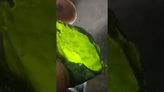 Titanite Green chrome sphene from skardu pakistan 🇵🇰 explore emeraldstones preciousstone gem [upl. by Alomeda]