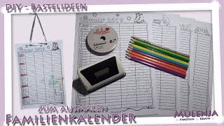 DIY  Familienkalender zum ausmalen [upl. by Aleta]